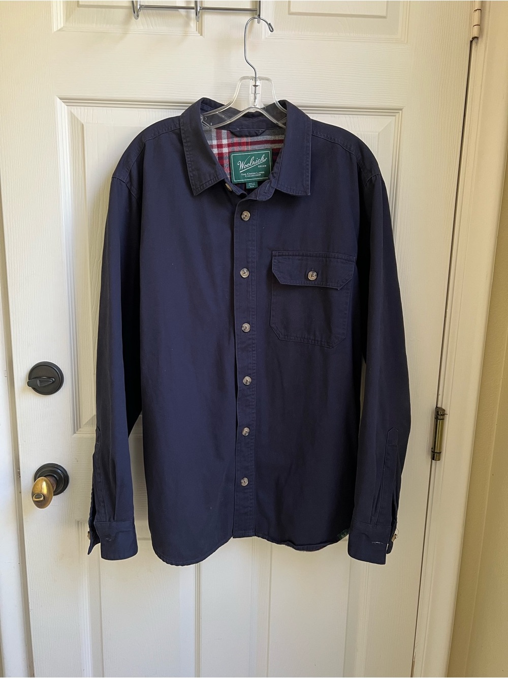 Woolrich Green Label Plaid Shirt with Navy and Red